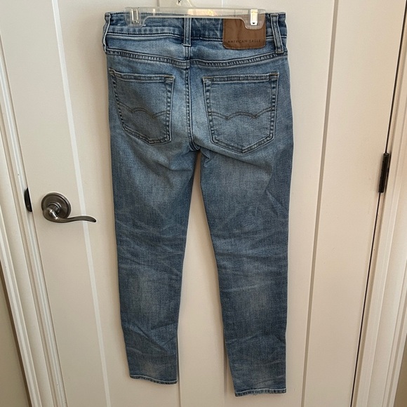 American Eagle Outfitters Distressed Blue Ripped Kids Jeans, size 26x28 - Picture 3 of 9